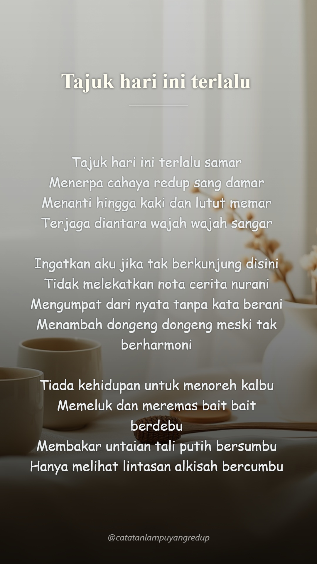 Tajuk hari ini terlalu