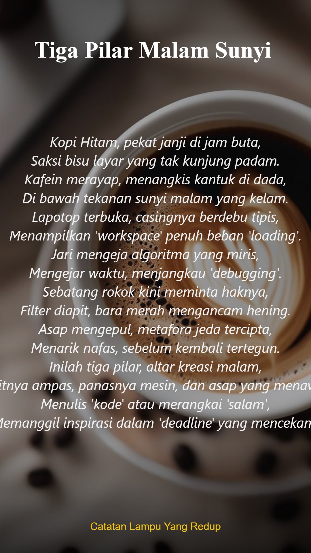 Tiga Pilar Malam Sunyi