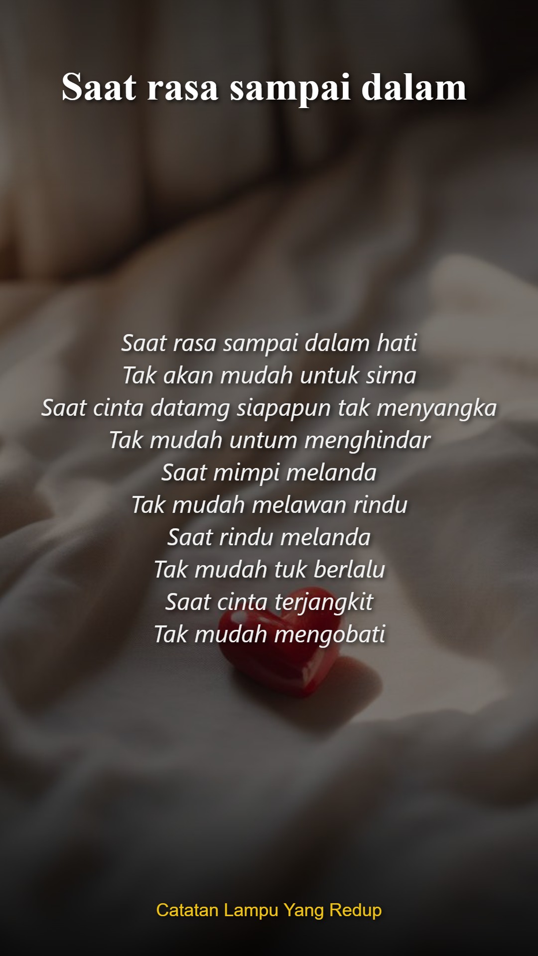 Saat rasa sampai dalam